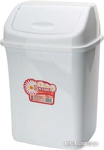 Мусорное ведро Эльфпласт Ромашка EP108 5 л (белый)