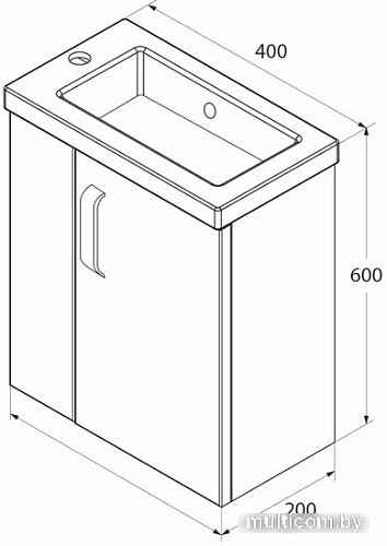 IDDIS Тумба под умывальник Torr 40 TOR40W1i95