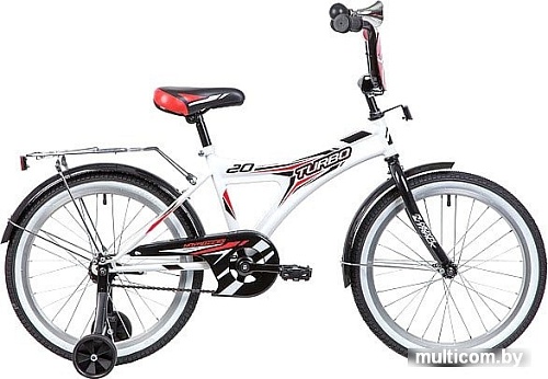 Детский велосипед Novatrack Turbo 20 (белый/черный, 2019)