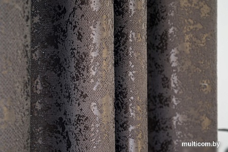 Комплект штор Decoretto Штукатурка Строгий ШСК-K12 3x2.5 м (коричневый, 2 шт)