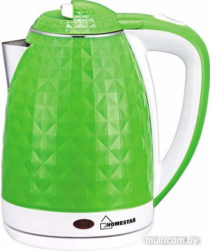Электрочайник HomeStar HS-1015 (зеленый/белый)