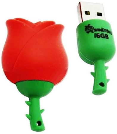 USB Flash Smart Buy Wild series Роза 8GB (красный/зеленый)