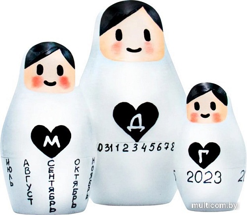 Развивающая игра Брестская Матрешка Матрешка-календарь (набор 3 шт)