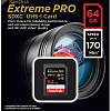 Карта памяти SanDisk Extreme PRO SDXC SDSDXXY-064G-GN4IN 64GB