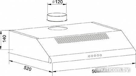 Кухонная вытяжка Oasis UP-50W (F)
