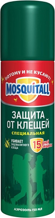 Аэрозоль от насекомых Mosquitall Защита от клещей 150 мл