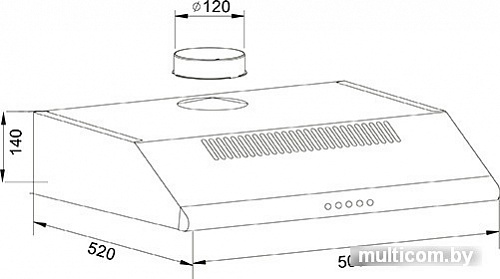 Кухонная вытяжка Oasis UP-50W (F)