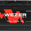 Автомобильный аккумулятор Wezer WEZ75680R (75 А·ч)