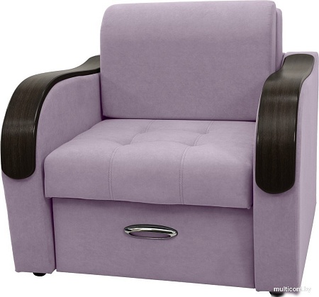 Кресло Сириус Лидер-1 ППУ 105x110 (Eva 13 велюр светло-фиолетовый)