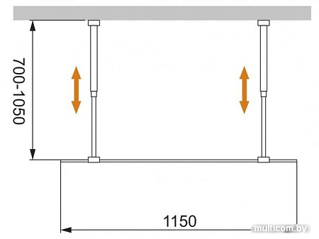 Душевая стенка Cezares LIBERTA-L-2-115-C-NERO