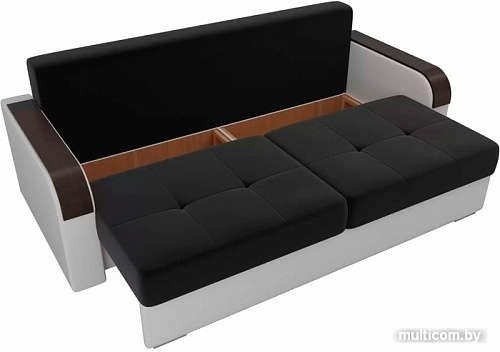 Диван Лига диванов Мейсон 102147 (черный/белый/фиолетовый)