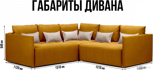 Угловой диван Mio Tesoro Чилетти Лонг (Velutto 18/Velutto 58)