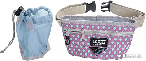 сумка для дрессуры Doog Treat Pouch TP05B (розовый с каплями)