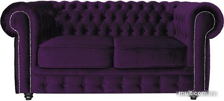 Диван Brioli Честер Классик двухместный (микровелюр, В40 фиолетовый)