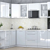 Готовая кухня Интерлиния Мила Пластик 1.88x2.8 LV (белый глянец/туманный глянец/опал светлый)