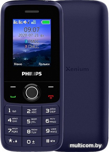 Мобильный телефон Philips Xenium E117 (синий)