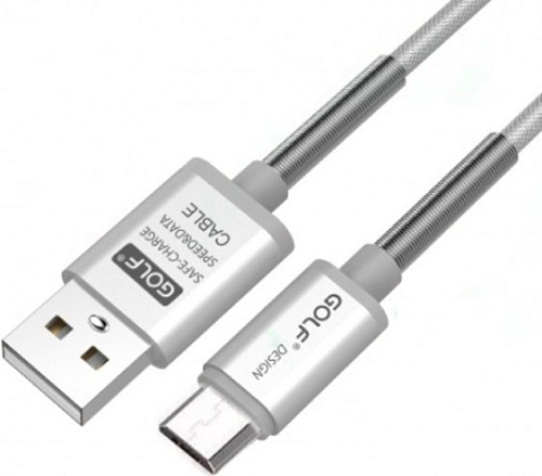 Кабель GOLF Micro USB GC-40 1 м (серебристый)