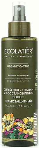 Спрей Ecolatier Green Cactus Гладкость & Красота Термозащитный 200 мл