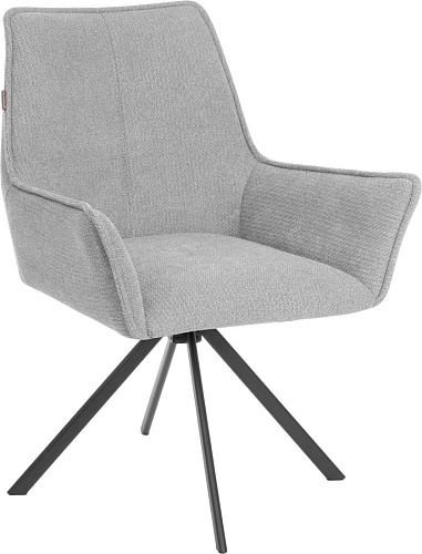 Стул с подлокотниками TetChair Мурано опора 360 (велюр/букле (HYP), светло-серый)
