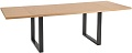 Обеденный стол Halmar Radus 160x90 (дуб натуральный/черный, массив)