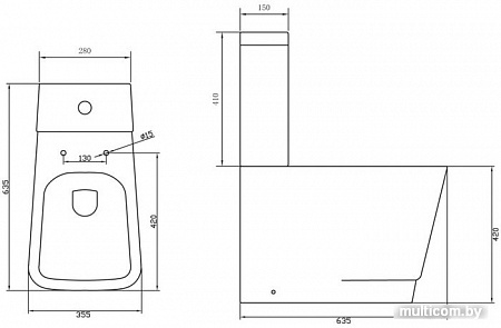 Унитаз BelBagno Romina [BB121CP]