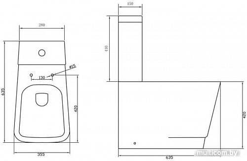 Унитаз BelBagno Romina [BB121CP]