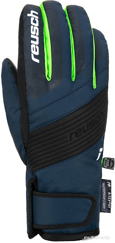 Горнолыжные перчатки Reusch Duke R-Tex Xt Junior 6261212-7712 (р-р 5.5, Black/Dress Blue/Green)