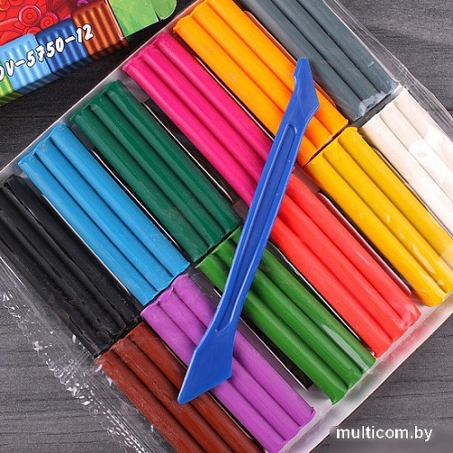 Пластилин восковой Darvish DV-5750-12 (12 цв)