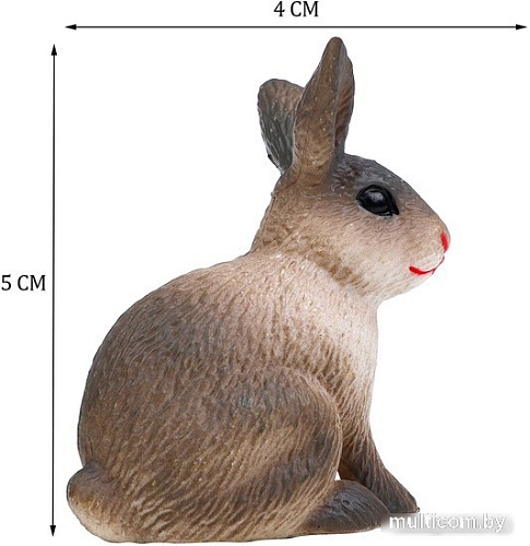 Фигурка Masai Mara На ферме. Кролик серый MM212-203