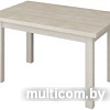 Кухонный стол Senira Кастусь 120-160x75 (дуб выбеленный/белый)