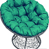 Кресло M-Group Папасан 12020304 (серый ротанг/зеленая подушка)