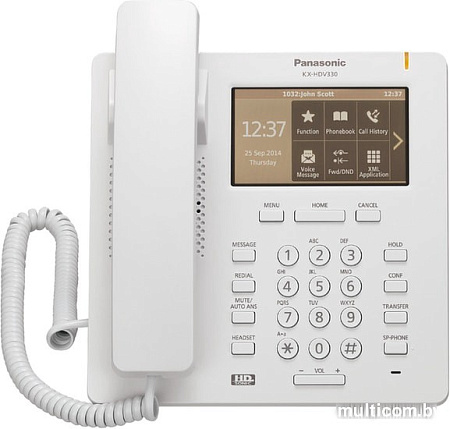 Проводной телефон Panasonic KX-HDV330RU (белый)