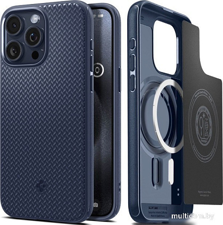 Чехол для телефона Spigen Mag Armor (MagFit) для iPhone 15 Pro Max ACS06598 (темно-синий)