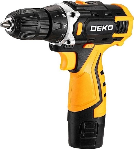 Дрель-шуруповерт Deko DKCD12V Set1 083-1022 (с 2-мя АКБ, кейс)