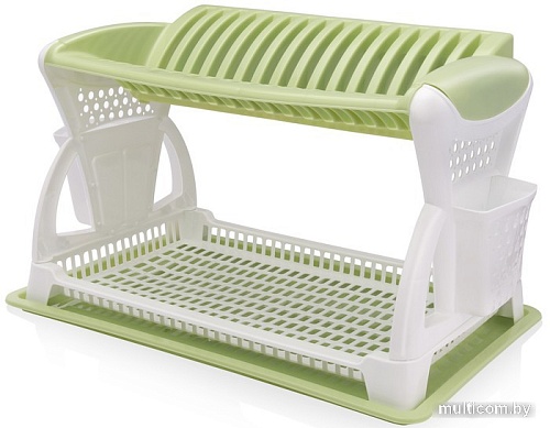 Сушилка для посуды Эльфпласт EP065 (серый/зеленый)