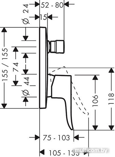 Смеситель Hansgrohe Metris 31454000