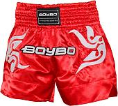 Шорты BoyBo для тайского бокса (XXS, красный)