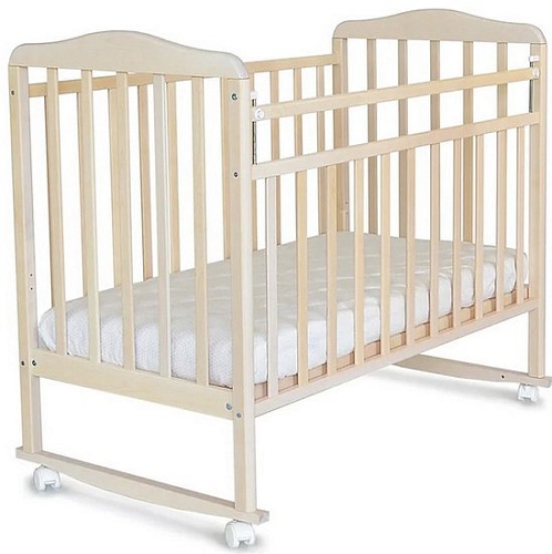 Классическая детская кроватка Pituso Bianca 160515 (колесо-качалка, береза снежная)