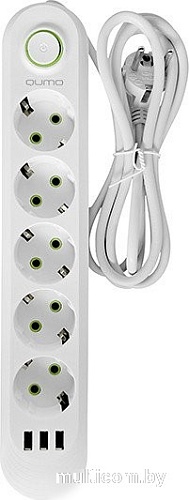 Сетевой фильтр QUMO Power Bar Light SPFS P-0009 51552 (2 м, белый)