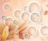 Фотообои Citydecor Цветочная абстракция 3D с защитным покрытием 300x254