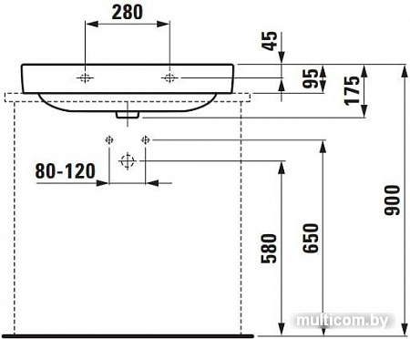 Умывальник Laufen Pro S 8169670001041