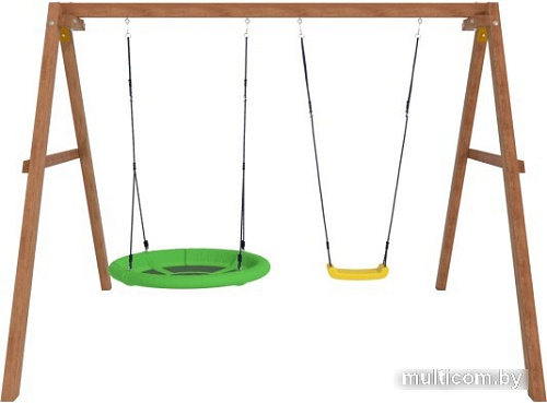 Стационарные качели Красная звезда с качелями гнездо Свиби Р911-19