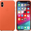 Чехол Apple Leather Case для iPhone XS (теплый закат)
