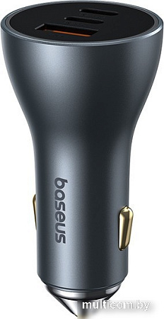 Автомобильное зарядное Baseus Golden Contactor Pro GaN Fast Charging Car Charger U+2C 65W C00035202841-00 (серый)