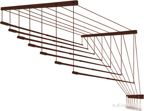 Сушилка для белья Comfort Alumin Потолочная Алюминиевая Chocolate Premium 7 прутьев 3 м (шоколадный)