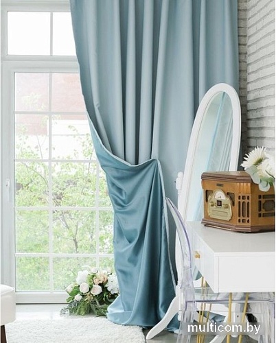 Штора Этель 4292695 2.7x3 м (голубой, 1 шт)