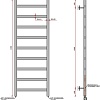 Полотенцесушитель Ростела Экспи Квадро V30 1/2&amp;quot; 9 перекладин 40x120 см (хром)