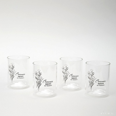 Набор стаканов для воды и напитков Agness Счастье 887-284 (4 шт)