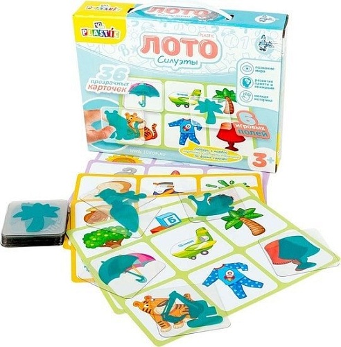 Развивающая игра Десятое королевство 10KOR Plastic Лото Силуэты 04007