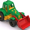 Игрушечный транспорт Нордпласт Трактор Ижора с грейдером 151 (зеленый/красный)